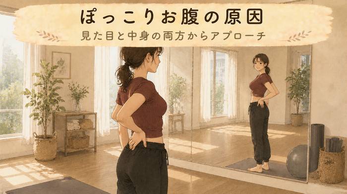 【5つの理由】ぽっこりお腹の原因は?お腹をやさしく整えるヒント