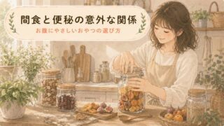 【おやつの選び方】間食と便秘の意外な関係！お腹にやさしい間食