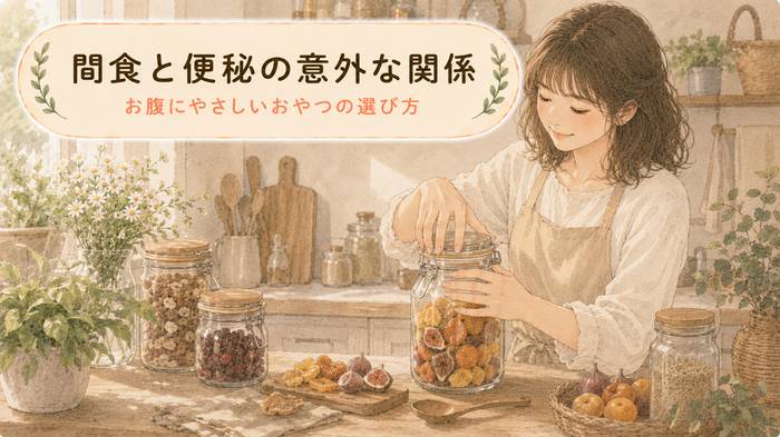 【おやつの選び方】間食と便秘の意外な関係！お腹にやさしい間食