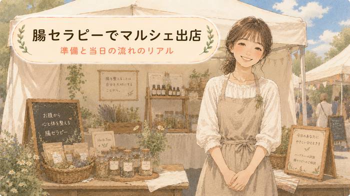 【出店のリアル】マルシェ出店を腸セラピーで！準備と当日の流れ