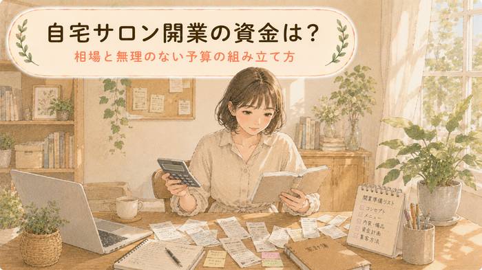 【予算の組み立て】自宅サロン開業の資金は？相場と無理のない予算