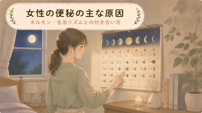 【ホルモンと便秘】女性の便秘の原因！生活リズムの落とし穴