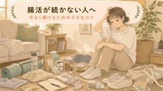【ゆるく続く】腸活が続かない人へ！小さなコツの見つけ方