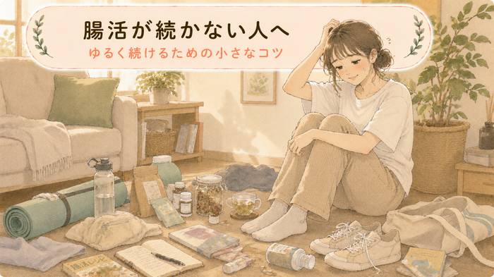 【ゆるく続く】腸活が続かない人へ!小さなコツの見つけ方