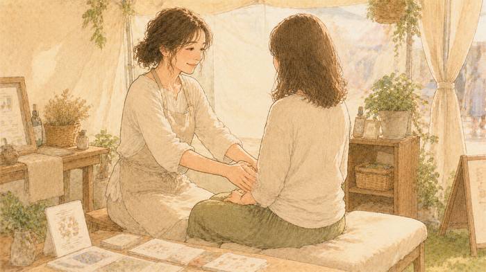 腸セラピーの視点！マルシェは「自分のサロンの宣伝の場」