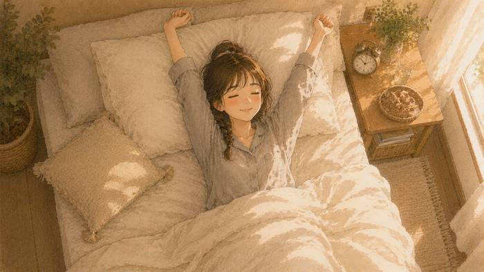 布団の中の3分のセルフ腸もみが、夜と暮らしをやさしく整える